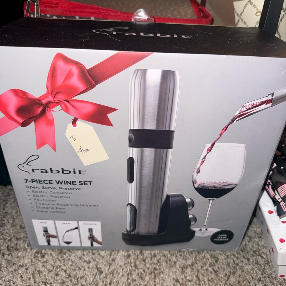 Rabbit Silver 7-Piece Wine Set